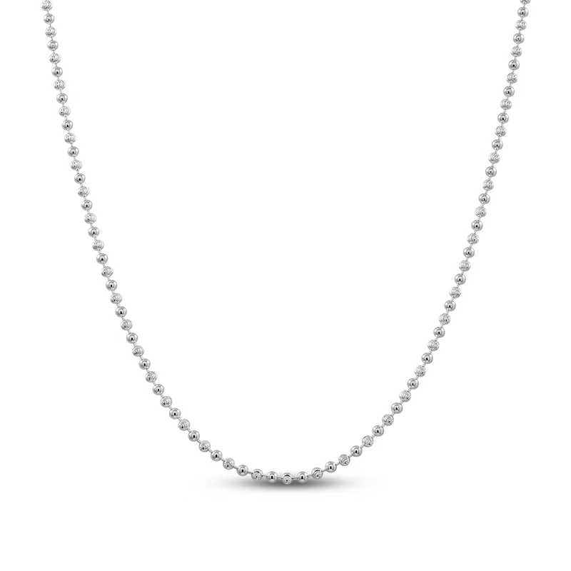 3mm Silver Moon Cut Ball Chain